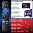 thumbnail image 5 of Replacement Remote Control for Roku TV, Compatible for TCL Roku/Hisense Roku/Onn Roku/Sharp Roku/Element Roku/Westinghouse Roku/Philips Roku/Sanyo Roku Smart TVs (Not for Roku Stick,Box and Players), 5 of 6