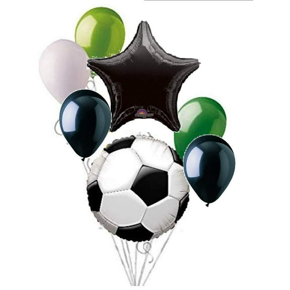 7 pc Soccer Ball Balloon Bouquet Party Decoration Happy Birthday Father Player