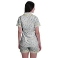 thumbnail image 4 of Moomaya Pyjama pour Femmes Imprimé, Ensemble Deux Pièces à Col Cranté avec Short, 4 of 6