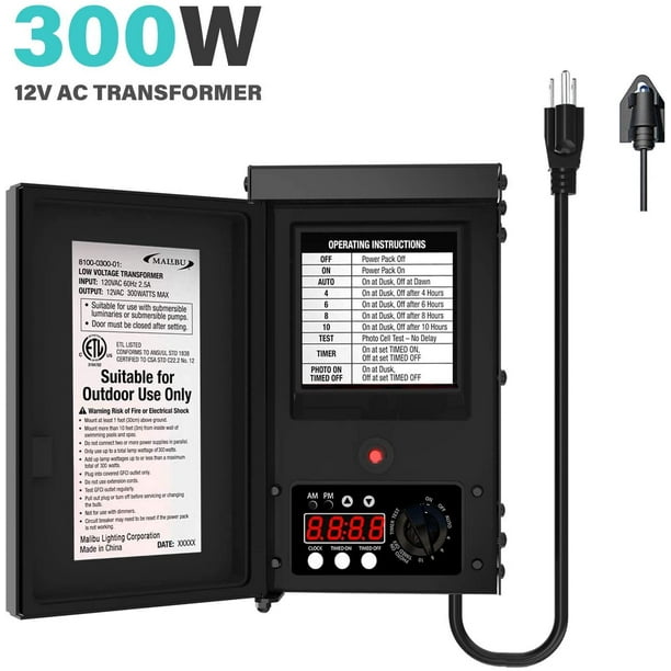 Malibu 300 Watt Pack With Sensor And Weather Shield For Low Malibu 300 Watt Pack With Sensor