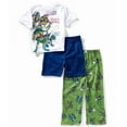 thumbnail image 2 of Centric Brands Teenage Mutant Ninja Turtles Boys' 3-Piece Pajama Set, Polyester, Short Sleeve Shirt, Shorts & Pants, Leo, Raph, Mikey, Donnie, Sizes 4-10, 2 of 5