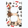 thumbnail image 2 of Metal Light Switch Plate Cover Ice Cream Pug Unicorn Dog Paw Bones DOG048, 2 of 13