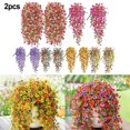 thumbnail image 4 of Fankenuo Lifelike Artificial Eucalyptus Violet Flowers - Perfect for Any Decor! Blue + Yellow, 4 of 9