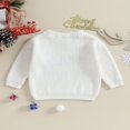 thumbnail image 4 of Baby Christmas Sweaters Long Sleeve Candy Cane Embroidery Pullovers, 4 of 9