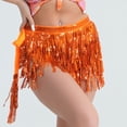 thumbnail image 4 of Miqool Women's Tassel Sequin Skirt Belly Dance Hip Scarf Sparkly Glitter Fringe Wrap Skirt Rave Party Festival Costume for Women and Girls, 4 of 4