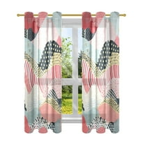 Stripe Stitch Pattern Boho Blackout Curtains Patio Door Curtains Window Decoration for Bedroom Living Room 2 Panels