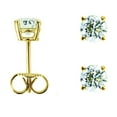 thumbnail image 5 of JewelStop 14K Yellow Gold Round Diamond Stud Earrings J-K Color, I1-I2 Clarity, 5 of 7