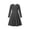Black, variant on Long Sleeve Leopard Print Dress for Girls Crew Neck A Line Skater Dress Fall Casual Trendy Dress Size 4-14,Gray