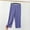 Blue, variant on Vivianyo HD Women's Capri Pants Clearance Women's Casual Fashion Solid Color Three-quarter Shorts Thin Loose Large Size Home Pants For Sports And Can Be Worn Outside