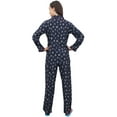 thumbnail image 4 of Bimba Navy Blue Button-Down Shirt With Pajama Pant 2 Pcs Night Wear Set - 4, 4 of 4