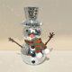 thumbnail image 4 of Adorno de bola de discoteca con forma de muñeco de nieve de espejo de 20 x 9,5 x 9,5 cm, con bufanda y gorro de punto, reflectante, para mesa o repisa de chimenea, color plateado. Pieza única. Rkxzt, 4 of 6