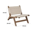 thumbnail image 6 of Loe Accent Chair- Boho Natural Rope Woven- Walnut Brown Angled Wood Frame, 6 of 7