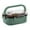 Green, variant on 2 Tier Bento Lunch Box, Stackable Microwave Safe Food Container with Lock Buckle, Leakproof Lunchbox for Adults, Work, Travel, Meal Prep Supplies, White