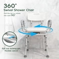 thumbnail image 2 of Silla de Ducha Giratoria Agrish para 204 kg con Brazos y Respaldo, 2 of 8