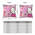 thumbnail image 2 of Hello Kitty Pillow Cover, Square Throw Pillow Cases For Couch Sofa Bed Living Room,Home Decorative, 16"X16", 2 of 9