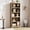 Brown 5-Tier 23.6"W, variant on 75" Tall 31.5"W Farmhouse 6-Tier Open Bookcase, Wooden Display Storage Rack with Adjustable Shelves & Anti-Slip Base for Library Balcony Study Home Office