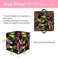 thumbnail image 2 of RATGDN Collapsible Fabric Cube Storage Bin with Double Handles for Living Room Bedroom Office Black - Collection of Tropical Fruits, 2 of 7