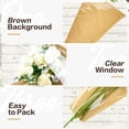 thumbnail image 3 of Bolsas de flores CLUEWR para ramos de flores, 50 unidades, envoltorio floral, 36 x 56 cm, 3 of 7