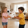 thumbnail image 6 of Soft Plush Rabbit Stuffed Animal, Adorable Bunny Doll for Bedroom Decoration, Fluffy Long Ear Rabbit Plushie, Fuzzy Animal Toy for Holiday Gifting, 11.8in, 6 of 6
