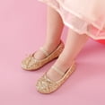 thumbnail image 4 of Dream Pairs Girls Kids Mary Jane Shoes Ballerina Flat Shoes Party Wedding Dress Shoes BELLE_01 GOLD Size 9, 4 of 5
