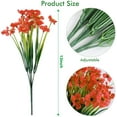 thumbnail image 3 of 20 Bundles Artificial Outdoor Flowers UV Resistant Fake Flowers No Fade Faux Plastic Greenery Shrubs Garden Porch Window Box Decorating(Orange), 3 of 5