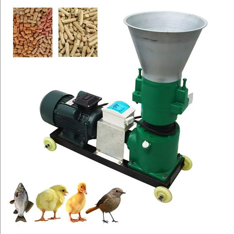 Techtongda Farm Animal Feed Pellet Mill Machine 4mm Chicken Feed Pelletizer 3000W 220V, Men's, Size: Large, Green