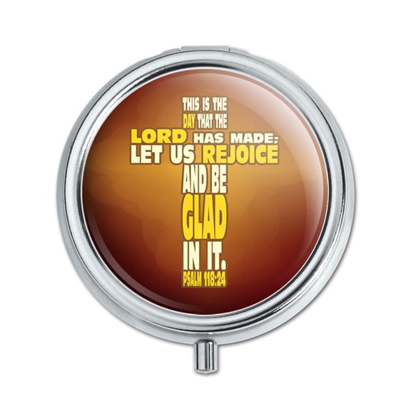 This is Day Lord Made Bible Cross Psalm Pill Box