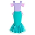 thumbnail image 7 of HAWEE Little Girls Mermaid Costume Princess Dress Halloween Outfits Cosplay Fancy Dress with Accessories, 7 of 7