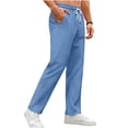 thumbnail image 5 of sageysalite Athletic Pants for Men Casual Straight Leg Drawstring Elastic Waist Lightweight Quick Drying Workout Pants with Pockets, 5 of 5