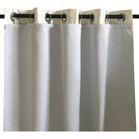 DriftAway Thermal Insulated Blackout Curtain Liner 2 Panels Each Liner Size 50 Inch by 80 Inch Rings Included