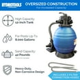 thumbnail image 3 of HYDROTOOLS by Swimline 12" Sand Filter Combo Set, 1900 GPH, 42lb Capacity, 3 of 12