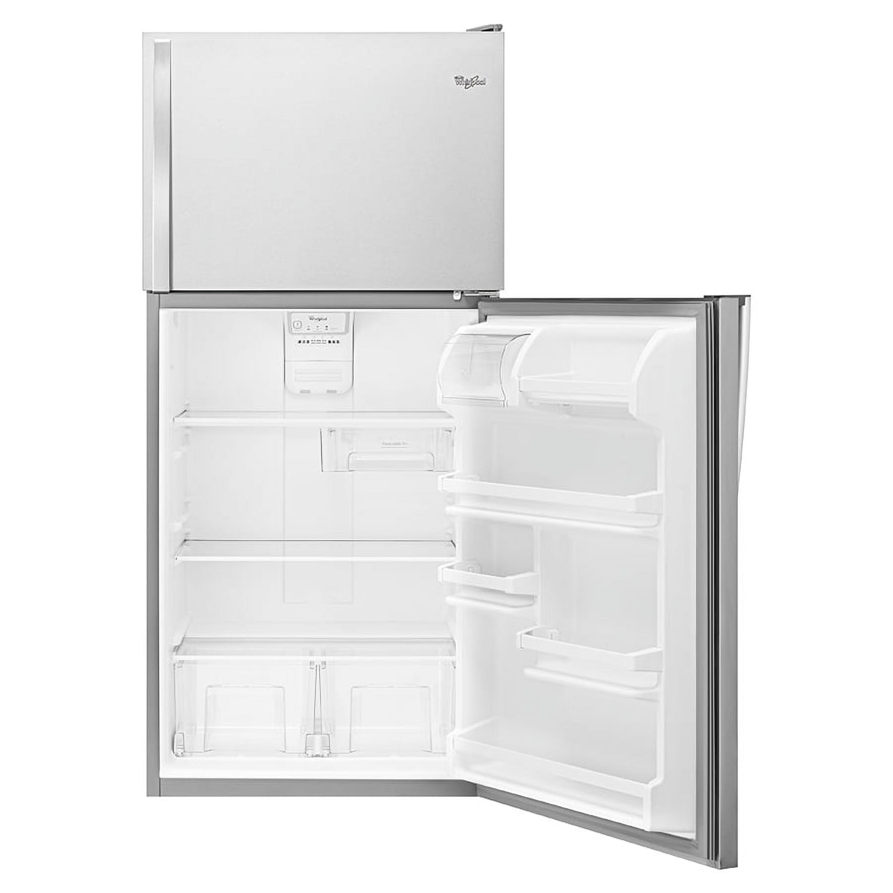 Whirlpool WRT318FZDM: 30-inch Wide Top Freezer Refrigerator - 18 cu. ft - Stainless Steel.