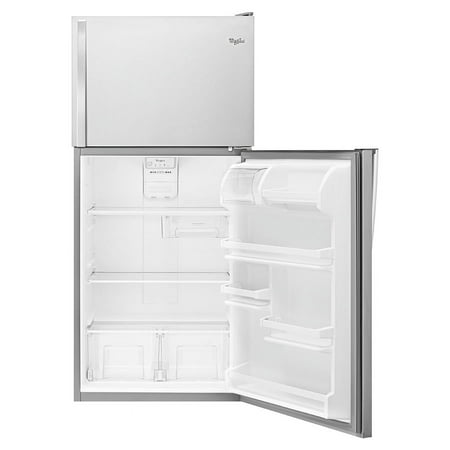 Whirlpool - 18.2 Cu. Ft. Top-Freezer Refrigerator - Monochromatic Stainless Steel