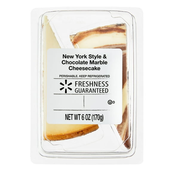 Freshness Guaranteed New York Style & Chocolate Marble Cheesecake, 6 oz, 2 Slices