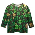 thumbnail image 4 of COM1950s Jour de la Saint-Patrick, Haut Décontracté en Forme de Cœur à Manches Trois-Quarts et Col Rond pour Enfants, Jour de la Saint-Patrick pour Enfants, 4 of 9