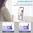 thumbnail image 2 of for Samsung Galaxy S23 Case with Slide Camera Cover, [Military Drop Protection] [Snug Touch] Hard Back and Soft Edge Phone Case with Stereo Bracket for Samsung Galaxy S23 6.1" LTT Purple, 2 of 18