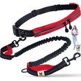 thumbnail image 1 of Hundefreund Correa para perro manos libres para perros medianos y grandes (30-150 libras) – Correa de cintura con doble asa para correr, caminar y senderismo con cinturón ajustable con cremallera y el, 1 of 1