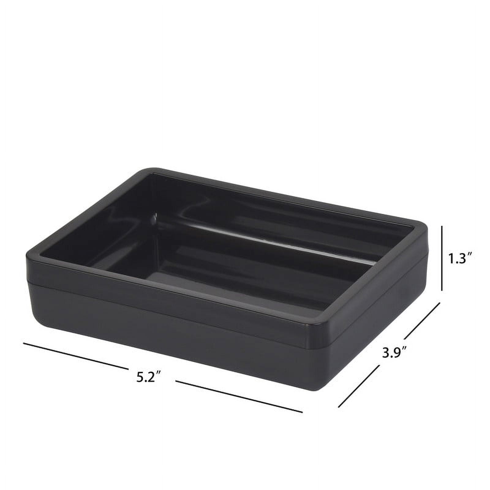 Plant-Based Soap Dish Tray Black