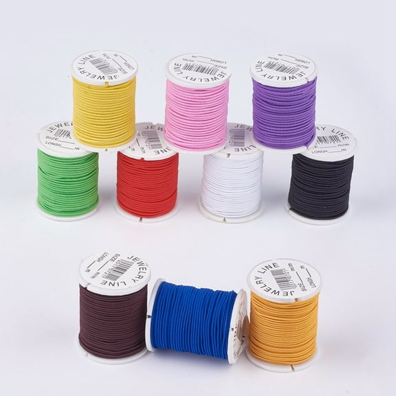 Elastic Cord Mixed Color 1mm about 5.46 yards(5m)/roll 10roll/bag