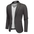 thumbnail image 3 of COOFANDY Men's Lightweight Two Button Knit Blazer - Casual Sport Coats Suit Jacket, 3 of 6