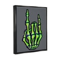 thumbnail image 3 of Stupell Industries Rock On Skeleton Hand Holiday Painting Black Floater Framed Art Print Wall Art, 17 x 21, 3 of 9