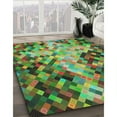 thumbnail image 2 of Ahgly Company Indoor Square Patterned Dark Brown Abstract Area Rugs, 7' Square, 2 of 6