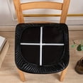 thumbnail image 6 of ATJIA Waterproof Seat Covers for Dining Room Chairs Stretch PU Leather Chair Seat Slipcovers Dining Chair Covers, 6 of 17