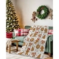 thumbnail image 2 of Flannel Throw Blanket for Couch Sofa Bed,Christmas Cartoon Gingerbread Man Soft Cozy Warm Fuzzy Blanket 30x40in,Lightweight Fleece Blanket, 2 of 6