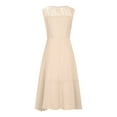 thumbnail image 6 of Dorkasm Cocktail Dresses for Women 2024 Mother of The Bride Dresses Tea Length Sleeveless Formal Chiffon Dresses Beige S, 6 of 6