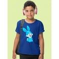 thumbnail image 2 of Cute Blue Bunny T-Shirt Juniors -Image by Shutterstock,  x-Small, 2 of 4