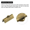 thumbnail image 5 of Uxcell 100Pack Ribbon Crimp Clamp Ends, 8/10/13/20/25mm Bookmark Pinch Clasps Bronze, 5 of 6