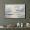 thumbnail image 4 of IDEA4WALL Framed Canvas Wall Art Minimal Pastel Seascape Digital Art Minimalist Coastal Ocean Illustrations Blue Abstract Print Relax/Calm for Living Room, Bedroom, Office - 24"x36" Natural, 4 of 5
