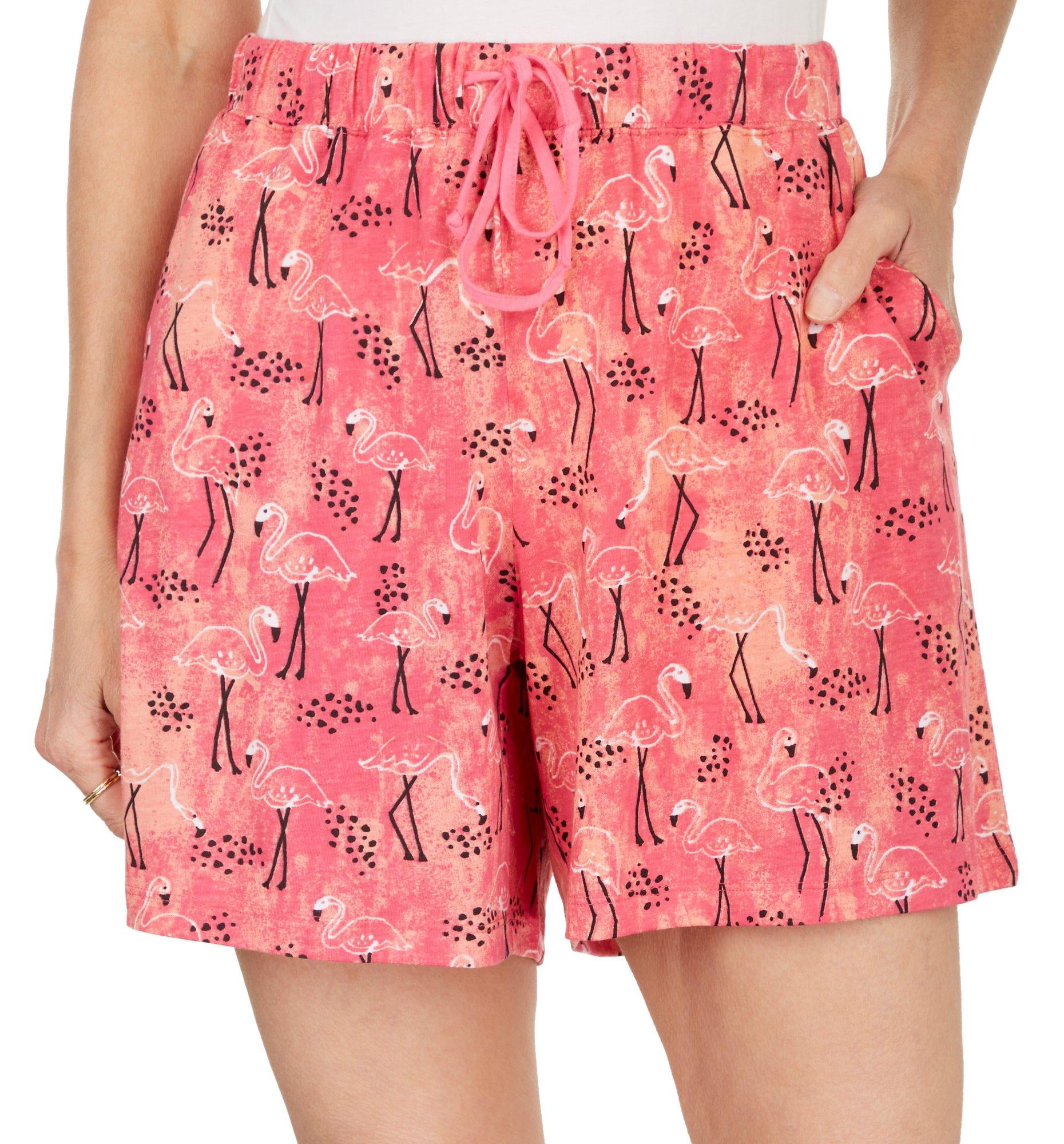 Coral Bay Womens Flamingo Print Pajama 