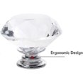 thumbnail image 3 of 30mm Crystal Door Knobs With Screws. Set Of 6 Cabinet Knobs In Clear Crystal, 3 of 5